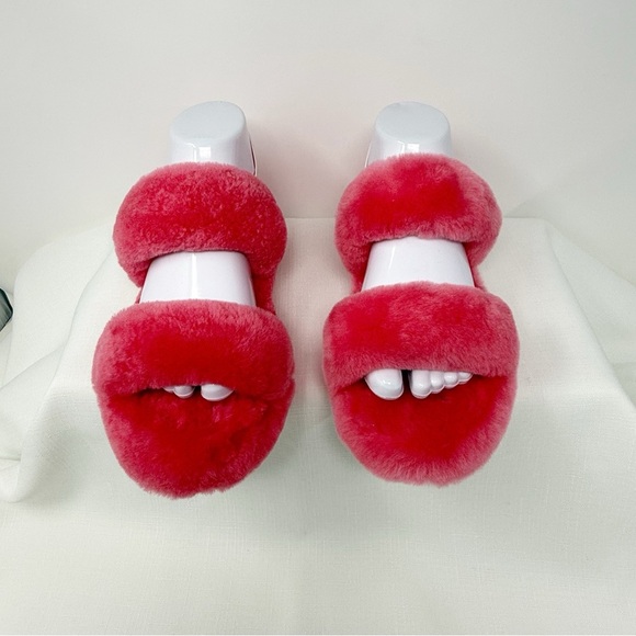 UGG Fuchsia Fluffy Oh Yeah Slippers women’s size 7 - Picture 9 of 14